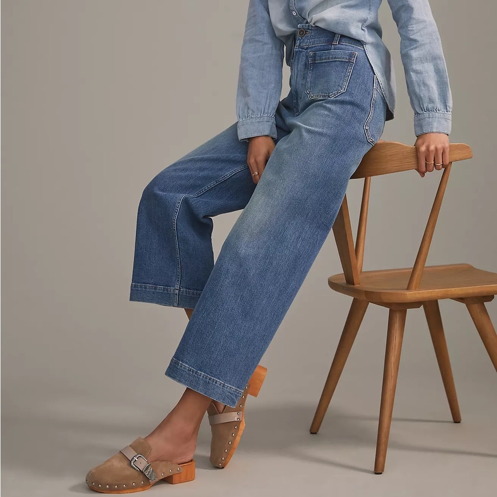 Pilcro The Skipper Wide Leg Crop Jeans Size 27